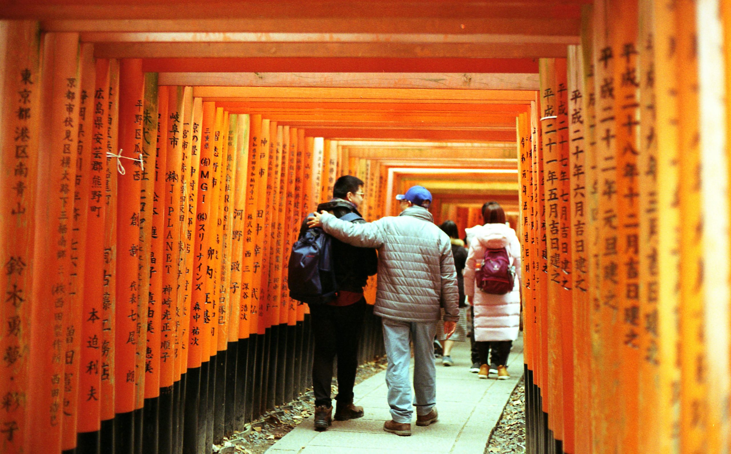 Kostenloses Stock Foto zu bürgersteig, fushimi inari schrein, fußgänger